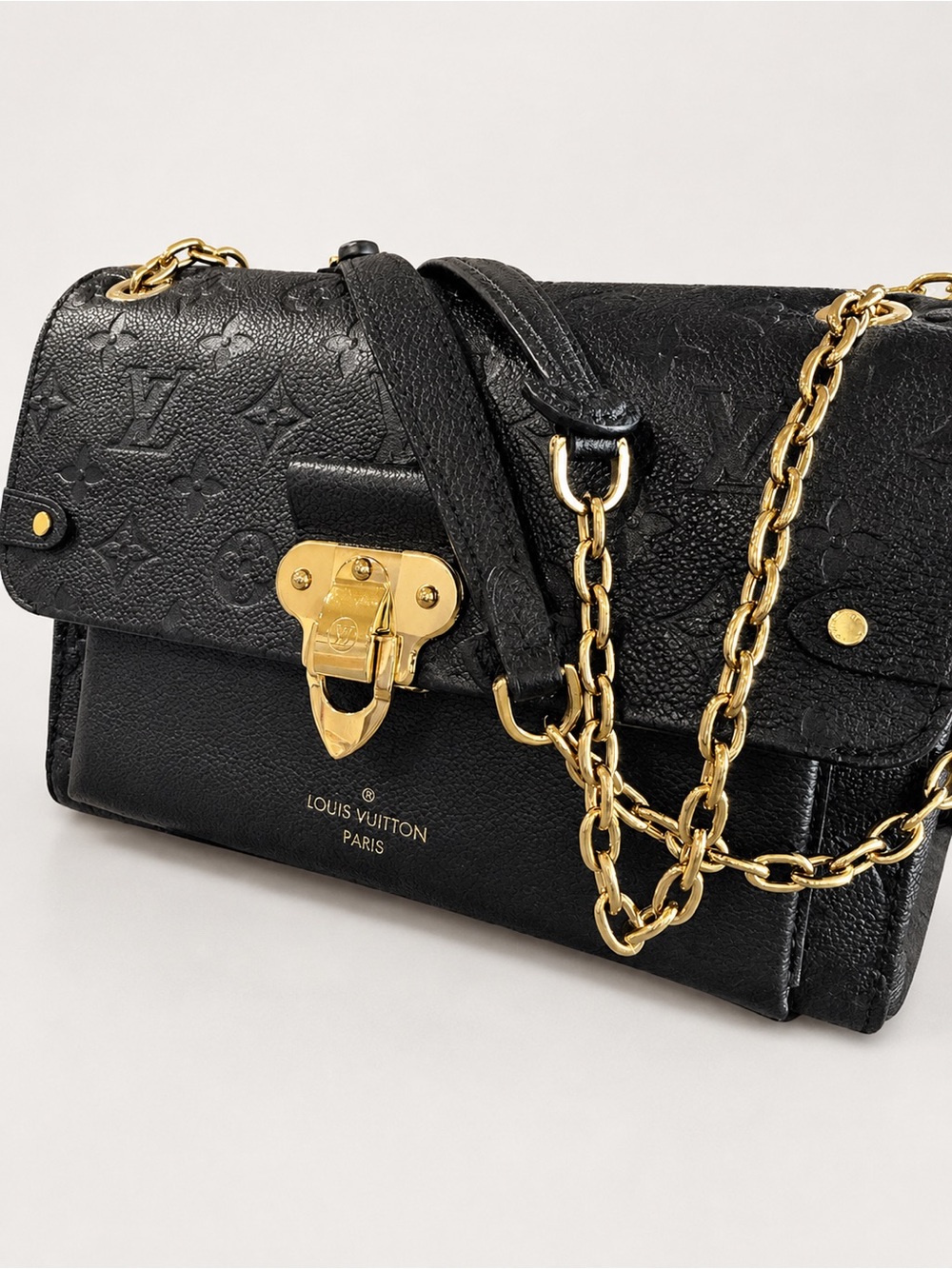 Louis Vuitton Vavin PM Black Monogram Gold-Chain shoulder Bag